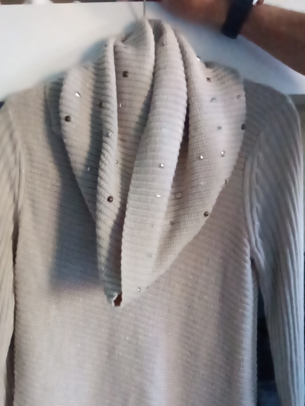 APT. 9 Cowl Neck Sweater in Cream Size Medium